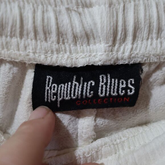 Republic Blues Vintage Wide Leg Pull-On Pants Vacation Chic Summer Pants - Picture 10 of 10